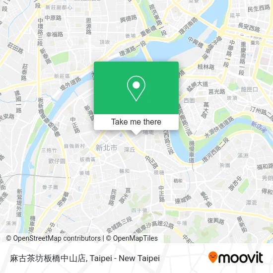 麻古茶坊板橋中山店地圖