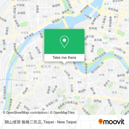 關山便當 板橋三民店地圖