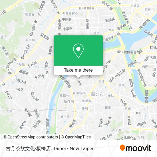 古月茶飲文化-板橋店地圖
