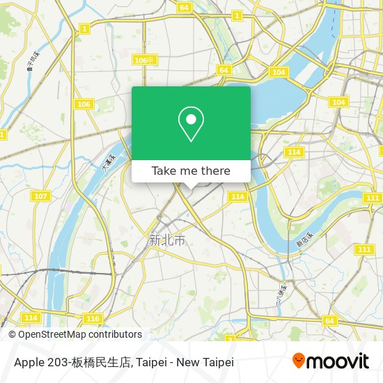 Apple 203-板橋民生店 map