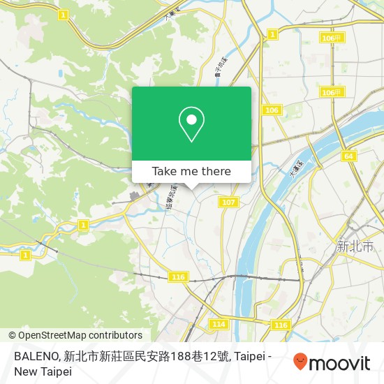 BALENO, 新北市新莊區民安路188巷12號 map