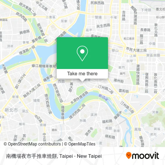 南機場夜市手推車燒餅地圖