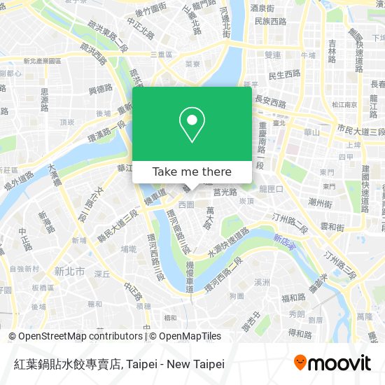 紅葉鍋貼水餃專賣店地圖