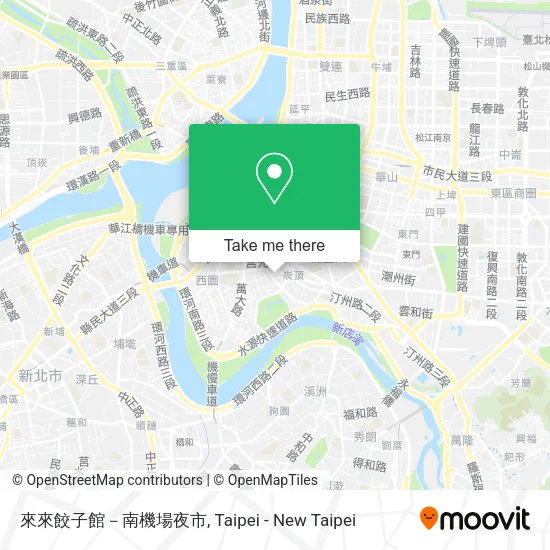 來來餃子館－南機場夜市地圖