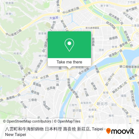 八雲町和牛海鮮鍋物 日本料理 壽喜燒 新莊店地圖