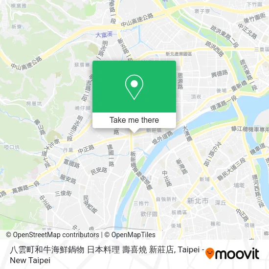 八雲町和牛海鮮鍋物 日本料理 壽喜燒 新莊店地圖