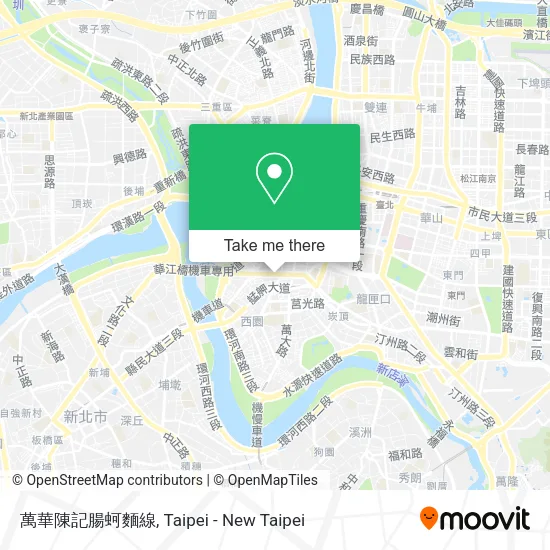 萬華陳記腸蚵麵線地圖