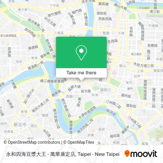 永和四海豆漿大王 - 萬華康定店地圖