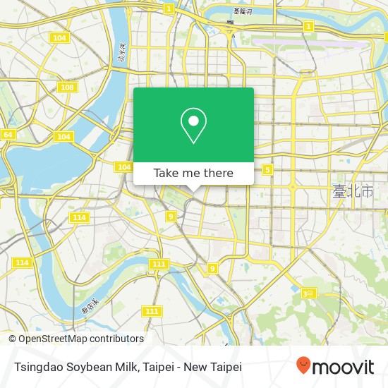 Tsingdao Soybean Milk, 臺北市中正區杭州南路一段139-3號 map