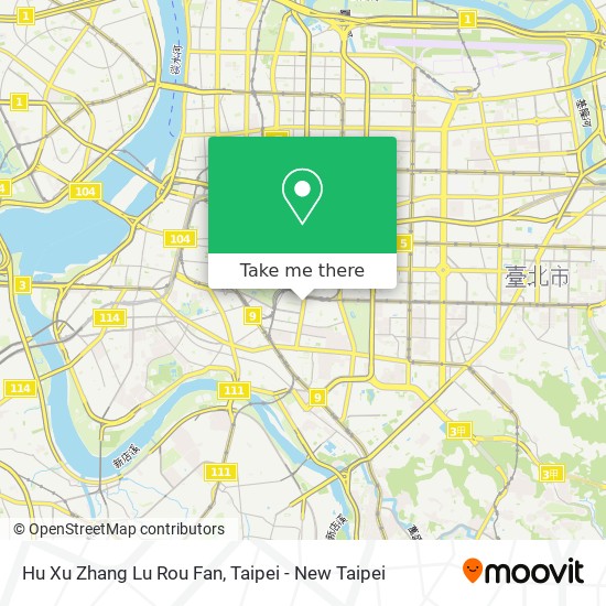 Hu Xu Zhang Lu Rou Fan map