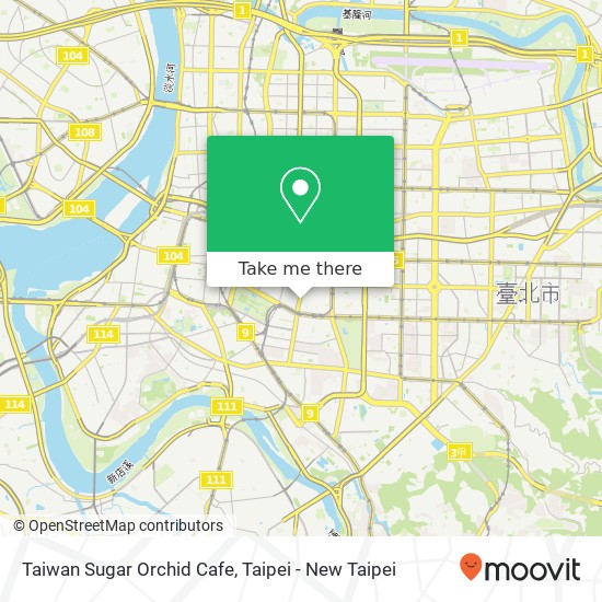 Taiwan Sugar Orchid Cafe, 臺北市中正區金山南路一段125號地圖