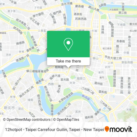 12hotpot - Taipei Carrefour Guilin map