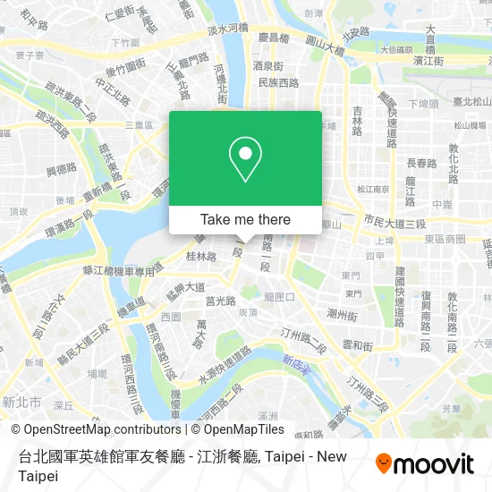 台北國軍英雄館軍友餐廳 - 江浙餐廳地圖