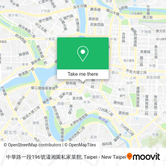 中華路一段196號瀟湘園私家菜館地圖