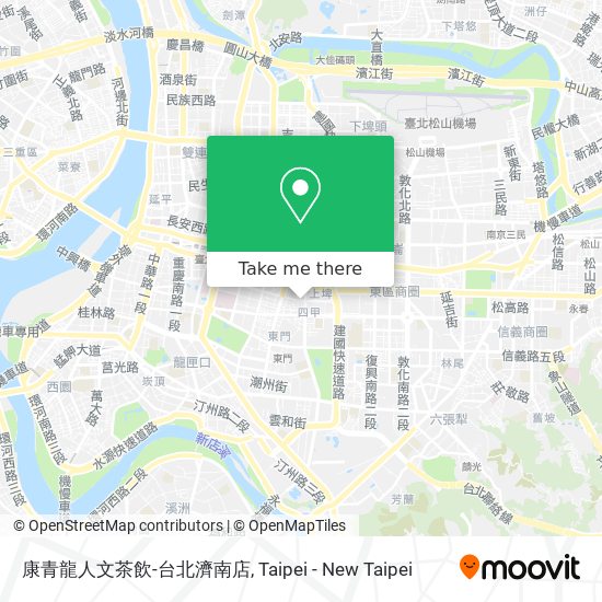 康青龍人文茶飲-台北濟南店地圖