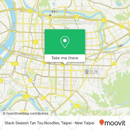 Slack Season Tan Tsu Noodles, 臺北市大安區忠孝東路四段12號 map