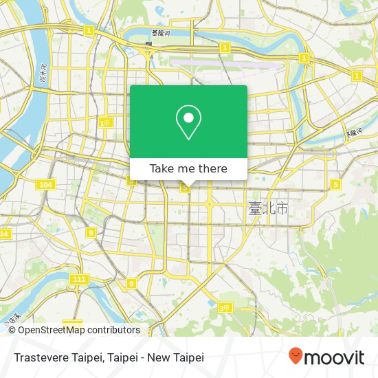 Trastevere Taipei, 臺北市大安區復興南路一段 map