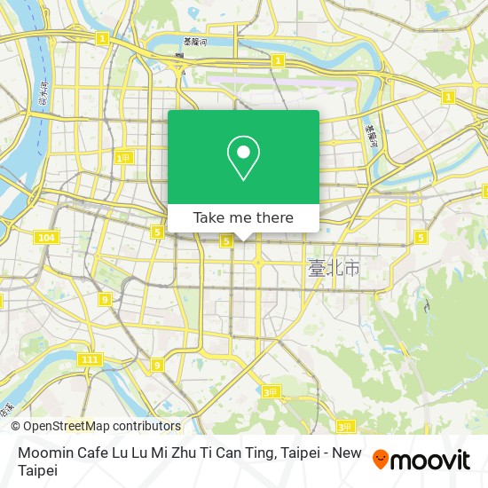 Moomin Cafe Lu Lu Mi Zhu Ti Can Ting map