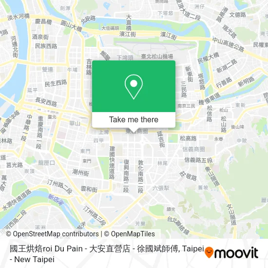國王烘焙roi Du Pain - 大安直營店 - 徐國斌師傅地圖