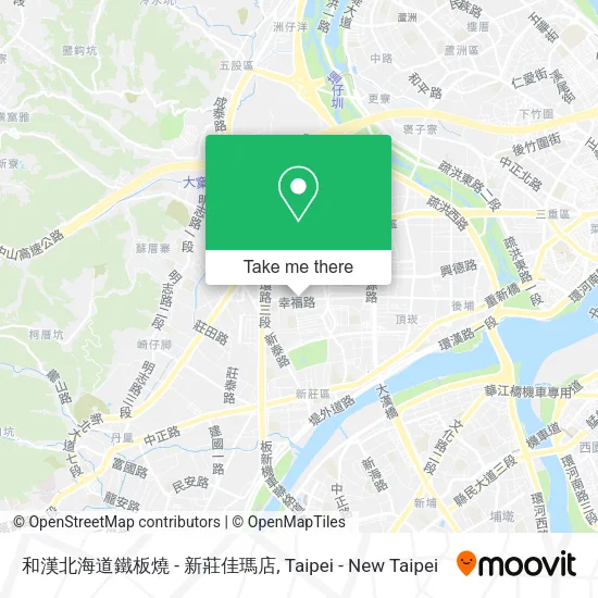 和漢北海道鐵板燒 - 新莊佳瑪店地圖