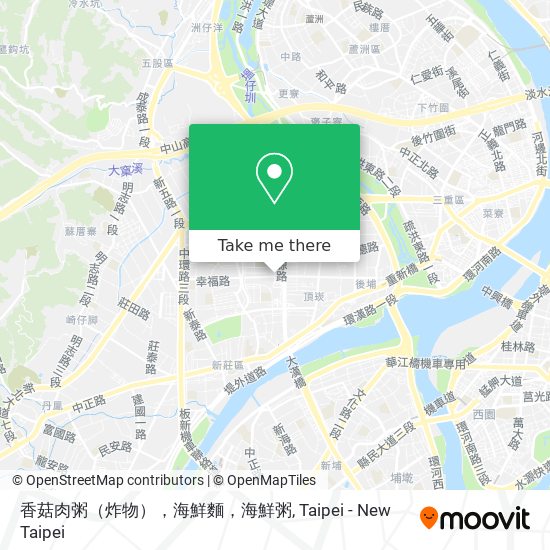 香菇肉粥（炸物），海鮮麵，海鮮粥 map