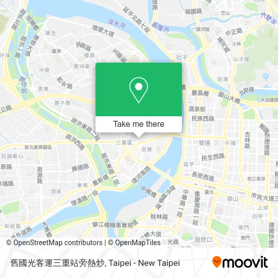 舊國光客運三重站旁熱炒地圖