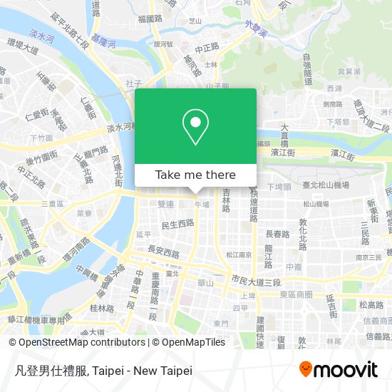 凡登男仕禮服地圖