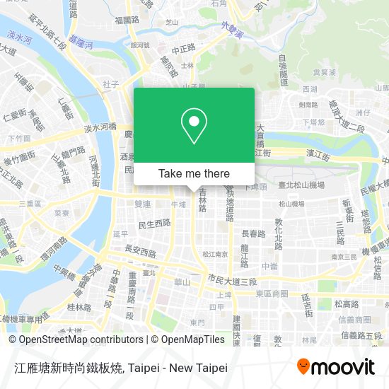 江雁塘新時尚鐵板燒地圖