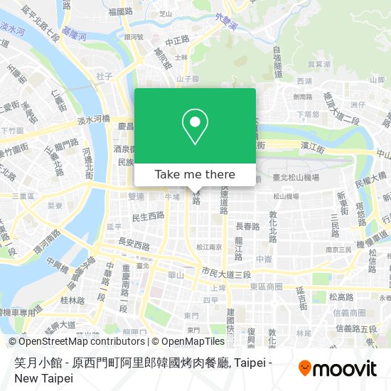 笑月小館 - 原西門町阿里郎韓國烤肉餐廳 map