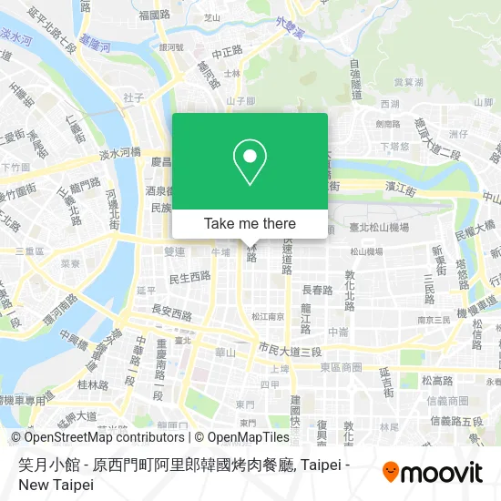 笑月小館 - 原西門町阿里郎韓國烤肉餐廳地圖