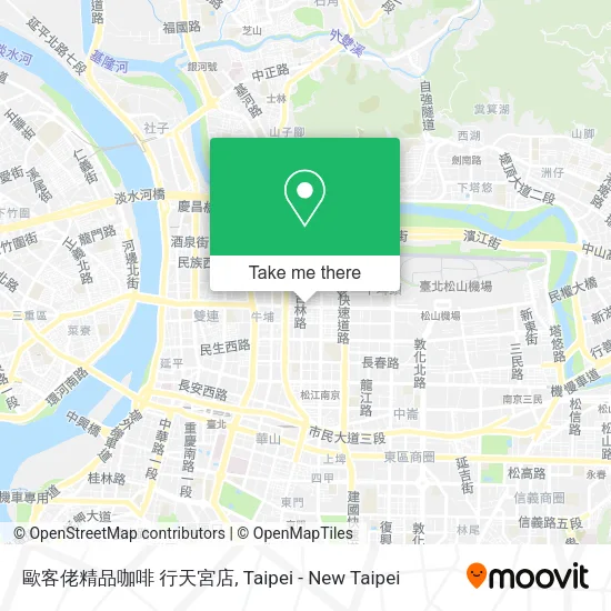 歐客佬精品咖啡 行天宮店地圖