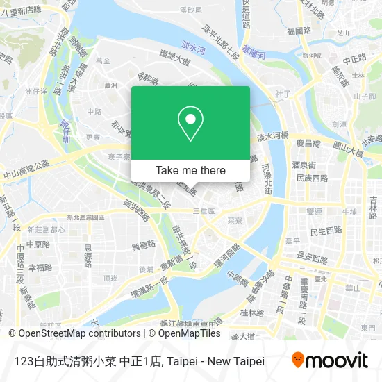 123自助式清粥小菜 中正1店 map