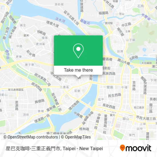 星巴克咖啡-三重正義門市 map