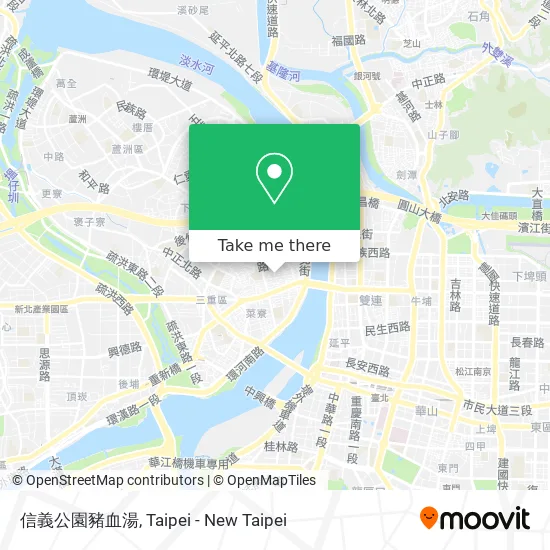 信義公園豬血湯 map