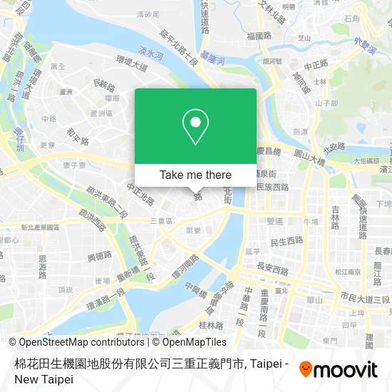 棉花田生機園地股份有限公司三重正義門市地圖