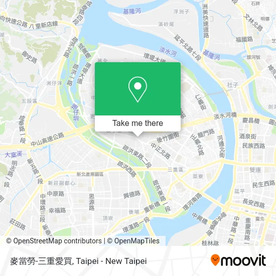 麥當勞-三重愛買 map