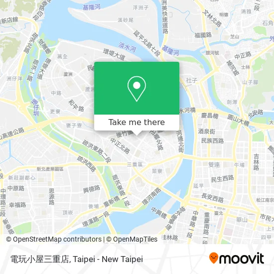 電玩小屋三重店地圖