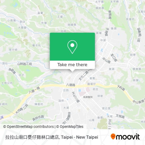 拉拉山廟口甕仔雞林口總店地圖