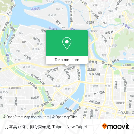 月琴臭豆腐，排骨菜頭湯 map
