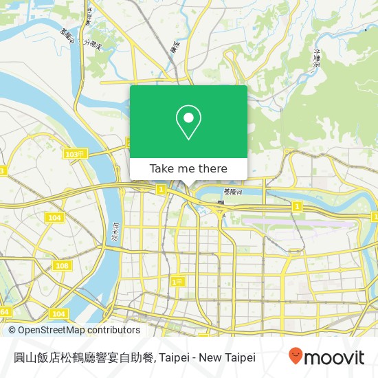 圓山飯店松鶴廳響宴自助餐, 臺北市劍潭里中山北路四段1號 map