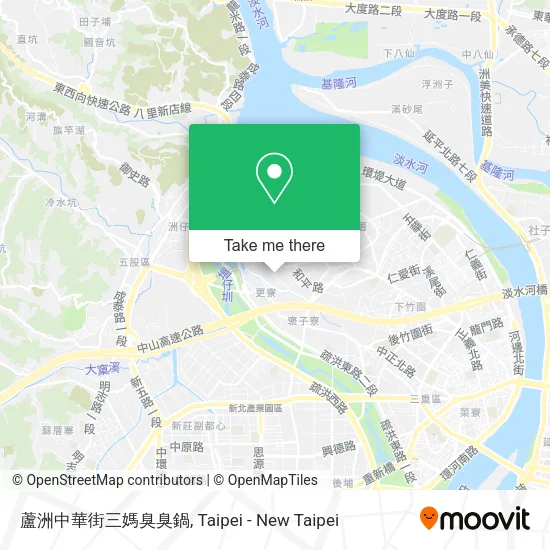 蘆洲中華街三媽臭臭鍋地圖