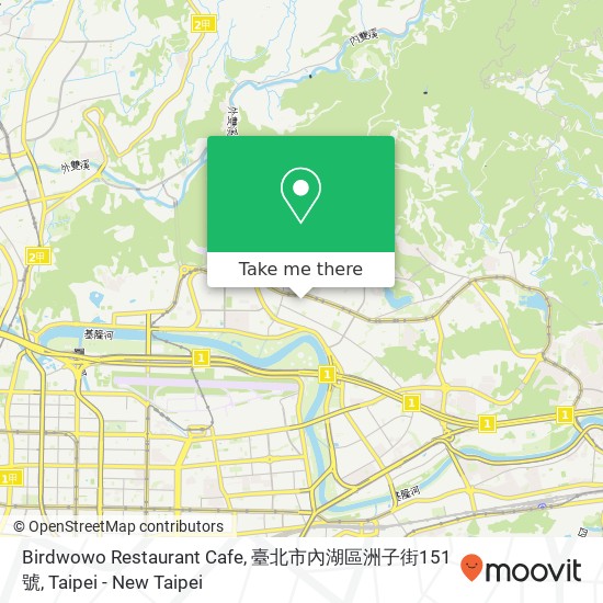 Birdwowo Restaurant Cafe, 臺北市內湖區洲子街151號 map