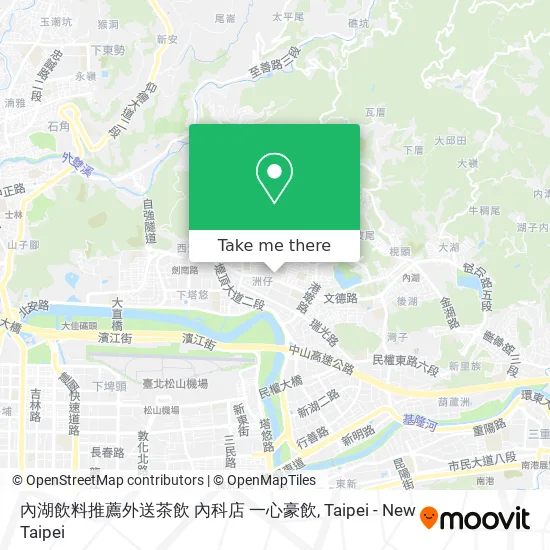 內湖飲料推薦外送茶飲 內科店 一心豪飲 map