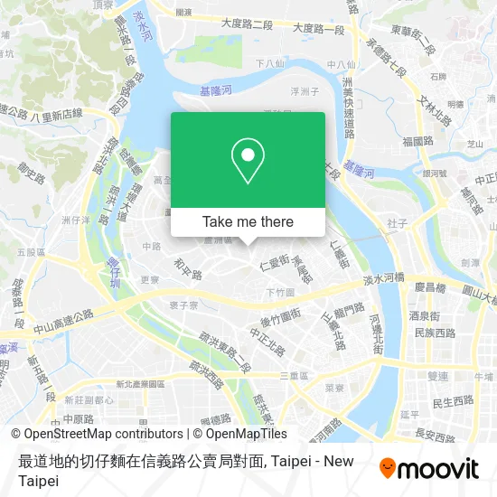 最道地的切仔麵在信義路公賣局對面地圖
