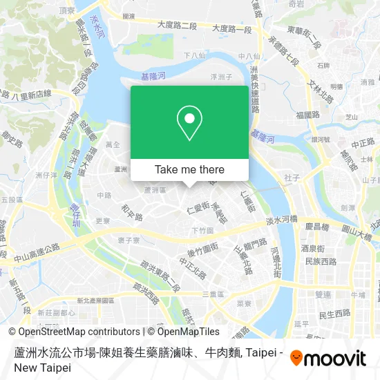 蘆洲水流公市場-陳姐養生藥膳滷味、牛肉麵 map