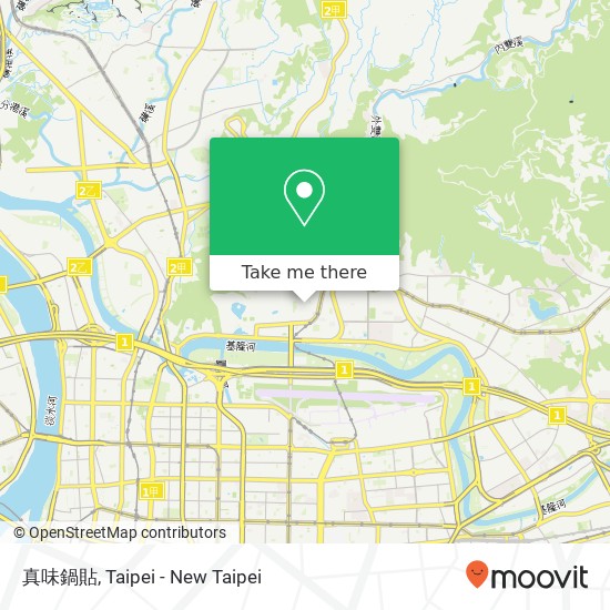 真味鍋貼, 臺北市中山區大直街地圖