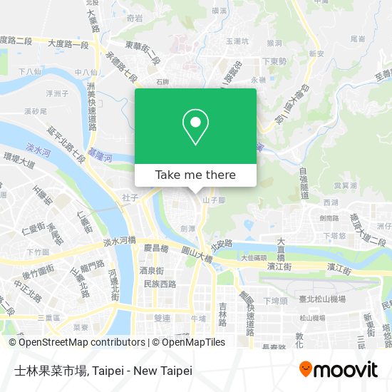 士林果菜市場 map