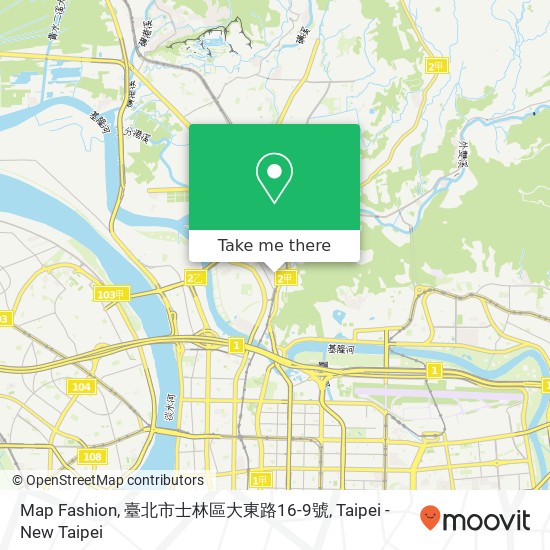 Map Fashion, 臺北市士林區大東路16-9號 map