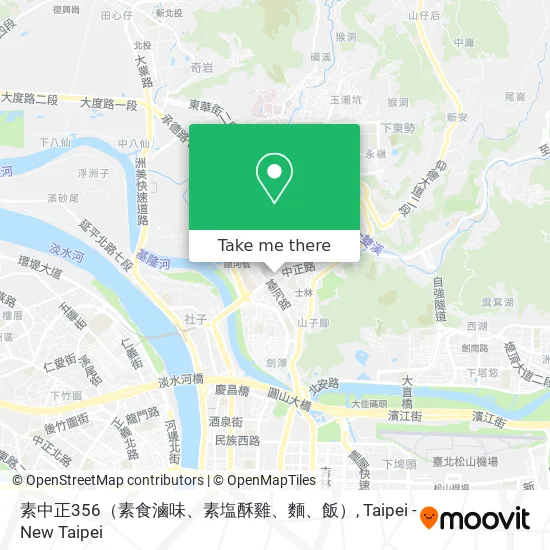 素中正356（素食滷味、素塩酥雞、麵、飯） map