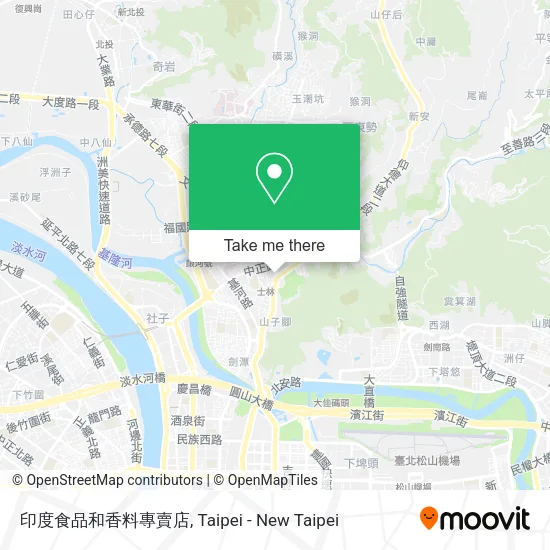 印度食品和香料專賣店地圖